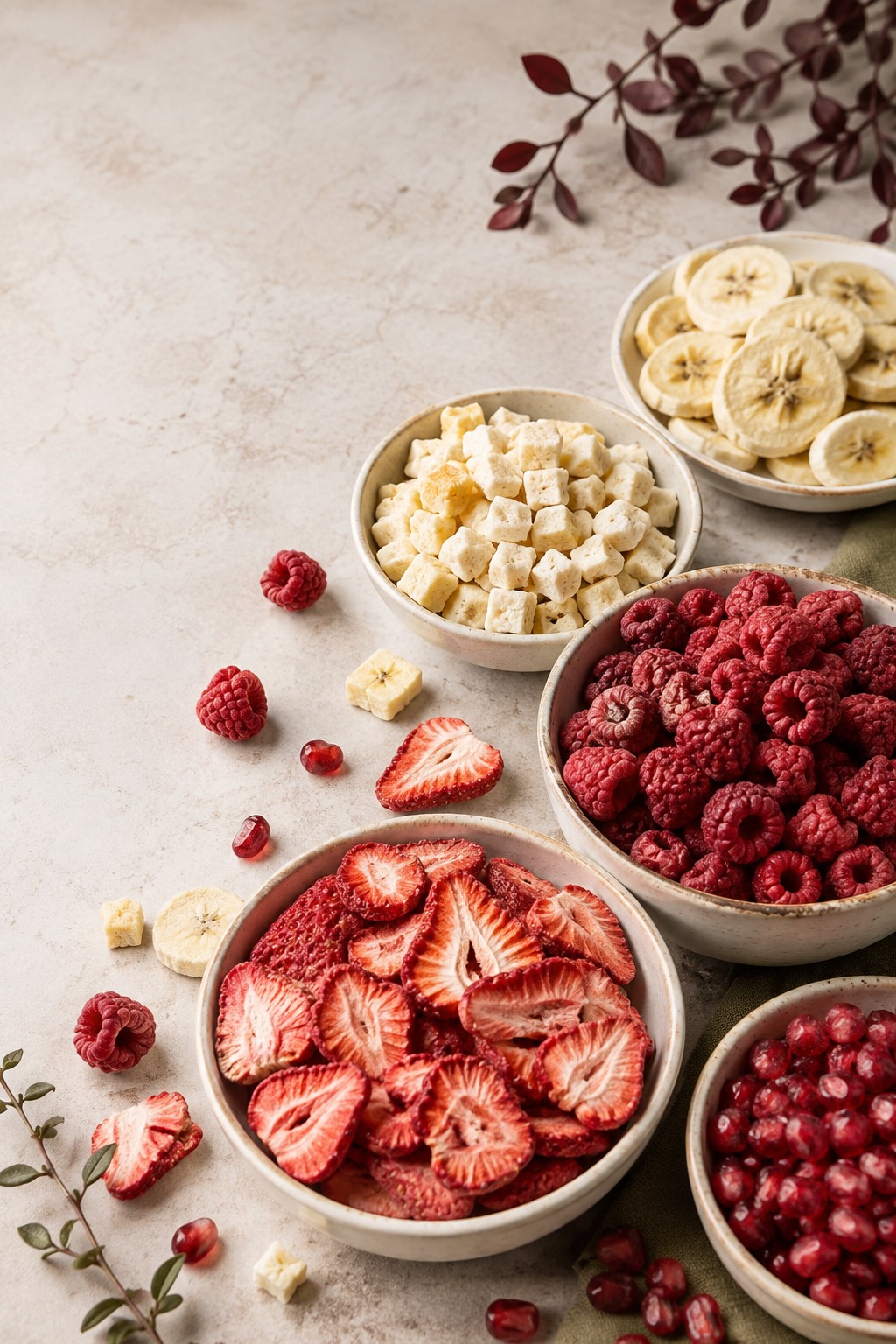 Freeze-dried fruits